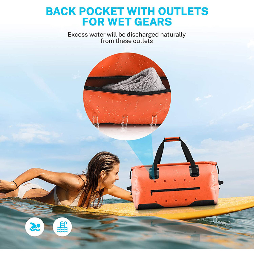 Große wasserdichte Duffle Travel Dry Duffel Bag Strapazierfähige Tasche mit strapazierfähigen Riemen und Griffen für Kajakfahren, Paddleboarding, Bootfahren, Rafting, Angeln