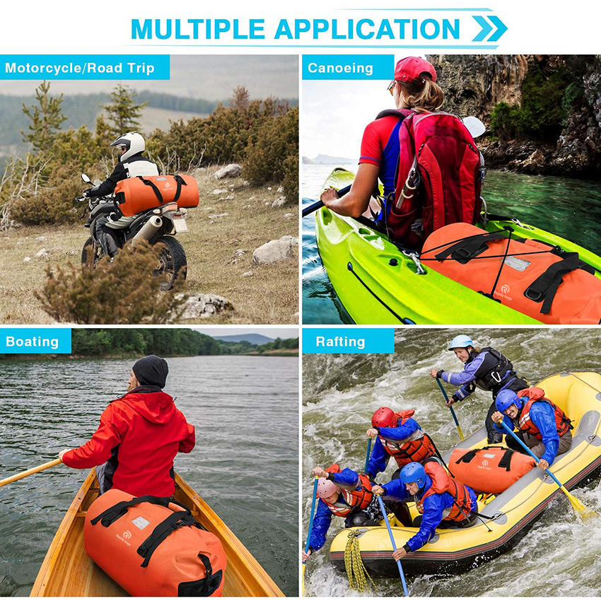 Große wasserdichte Duffle Travel Dry Duffel Bag Strapazierfähige Tasche mit strapazierfähigen Riemen und Griffen für Kajakfahren, Paddleboarding, Bootfahren, Rafting, Angeln