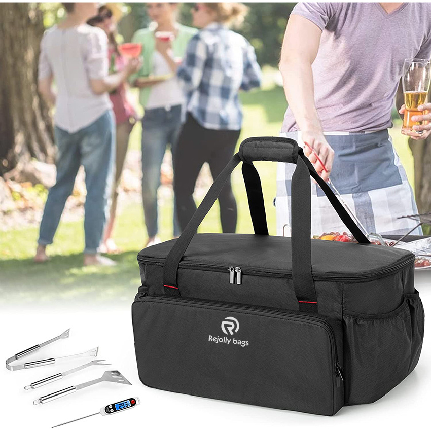 Портативный, изготовленный из высококачественного и водостойкого нейлона, чехол для гриля на открытом воздухе, угольный гриль, всепогодная сумка для гриля