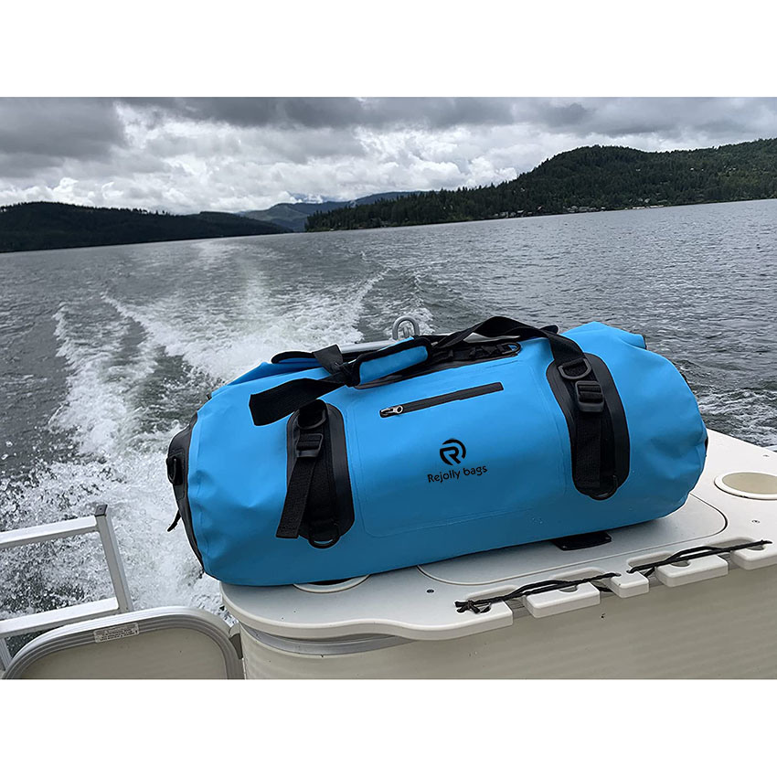 Wasserdichter 50-Liter-Duffel-Reiserucksack mit strapazierfähigen Griffen und Schultergurten für Bootsfahrten, Wanderungen, Rafting, Segeln, Snowboarden, Skifahren