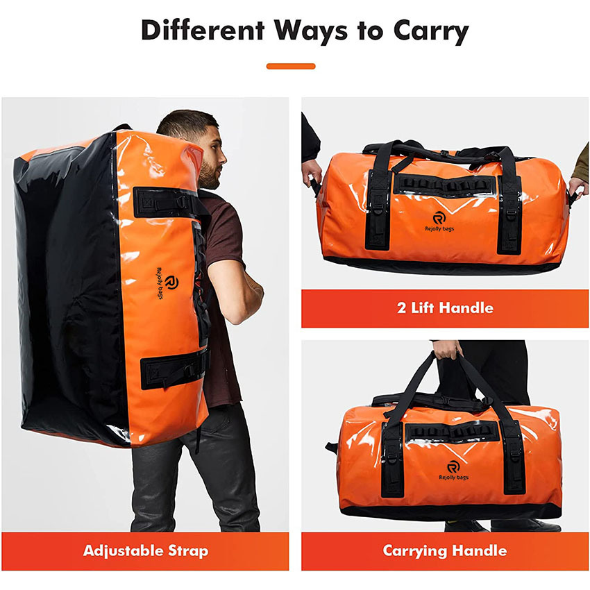 150L Super großer wasserdichter Abenteuerrucksack für Bootfahren, Kajakfahren, Motorradfahren, Jagen, Camping, Rafting, Angeltasche