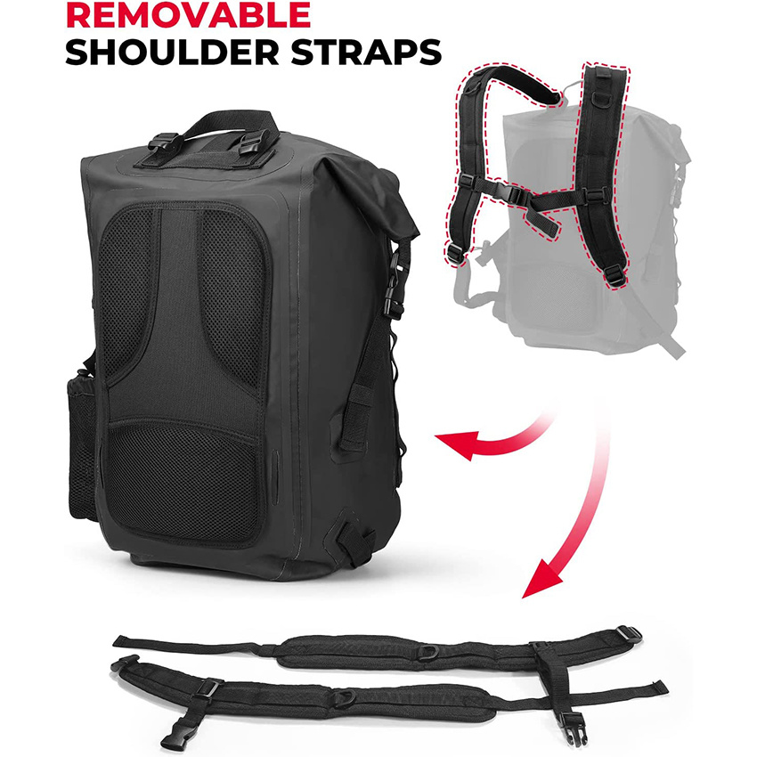 35L wasserdichter Motorradrucksack mit Befestigungsgurten Motorrad-Trockentasche