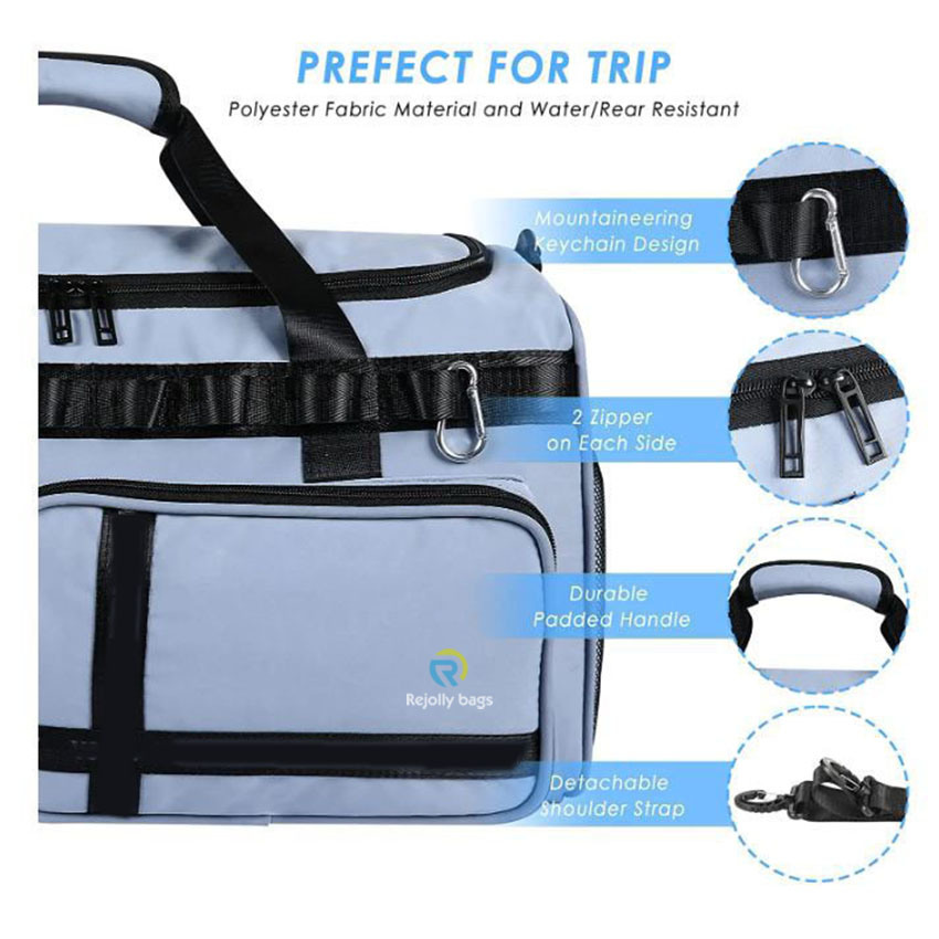 40L Duffel Backpack Trocken-Nass-Trennung Wasserdichter Gym-Rucksack für Reisen, Klettern, Camping, Wandertasche