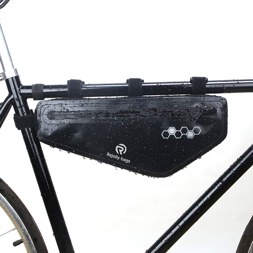 Fahrradrahmentasche Wasserdichte Dreiecksaufbewahrung unter Oberrohrtasche für große Rennradtaschen Aufbewahrungstasche Radfahren Bergzubehör Fahrradtasche