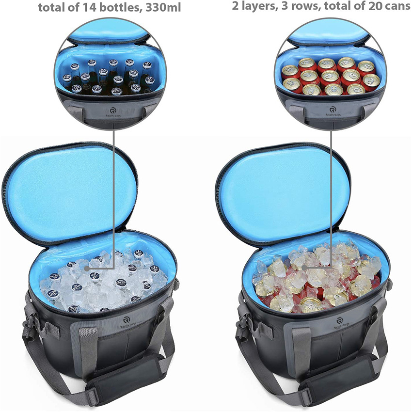 Auslaufsichere Softpack-Kühltasche, wasserdichte, isolierte, weiche Kühltasche mit Kühler für Wandern, Camping, Sport, Picknicks, Seefischerei