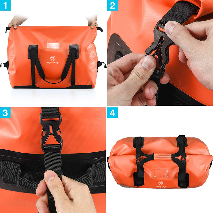 Große wasserdichte Duffle Travel Dry Duffel Bag Strapazierfähige Tasche mit strapazierfähigen Riemen und Griffen für Kajakfahren, Paddleboarding, Bootfahren, Rafting, Angeln