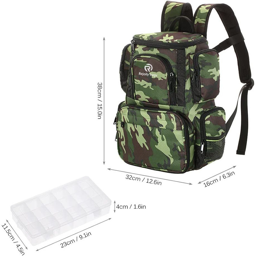 Multifunktionale Angelgerät-Utility-Tasche Große wasserdichte Tackle-Bag-Aufbewahrung mit 4 Tabletts Angelgerät-Tasche