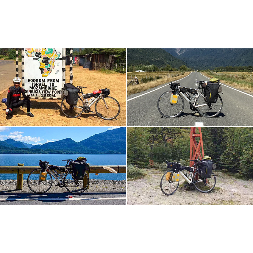 25L Gepäckträgertasche Wasserdicht erweiterbar Fahrrad Rücksitztasche Umhängetasche mit Regenschutz für Reiten Radfahren Fahrradtasche