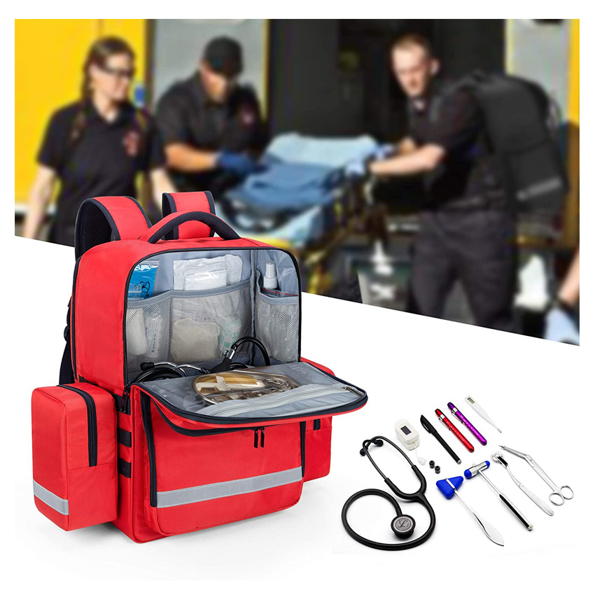 Рюкзак для экстренной медицинской помощи Пустая сумка EMT Camping Molle Bag со съемным боковым карманом