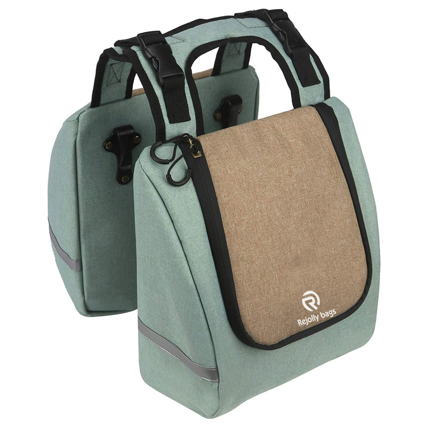 Нейлоновая велосипедная корзина с изоляцией для ланча, сумка-холодильник, 2 отсека