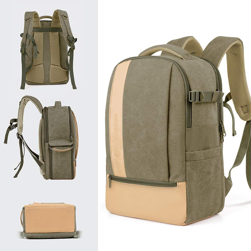 Leichter Outdoor-Rucksack, Kamera-Rucksack, Mode-Segeltuch-Fotografie-Tasche