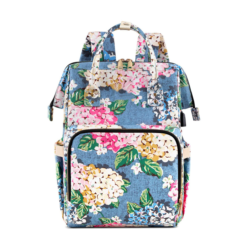 Wasserdichter College-Schulrucksack mit USB-Ladeanschluss, Laptop-Rucksack f&uuml;r Damen, modische Reisetaschen