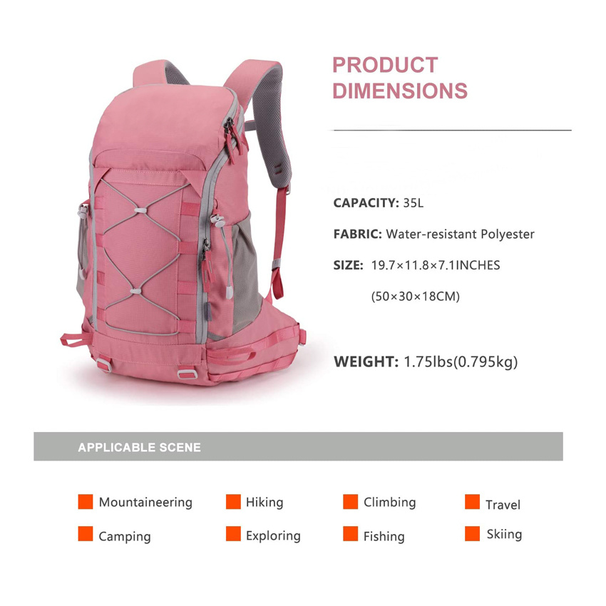 Frau Fahrrad Zubeh&ouml;r Taschen Mode und langlebig Outdoor Reisetasche Rosa Wanderrucksack