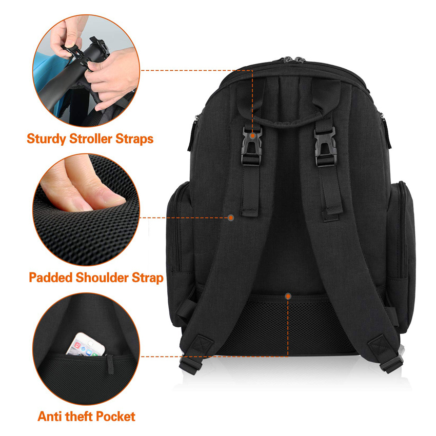 Baby-Tasche Baby-Wickeltaschen Gro&szlig;e Kapazit&auml;t Mumien-Reise-Mode-Rucksack-Tasche