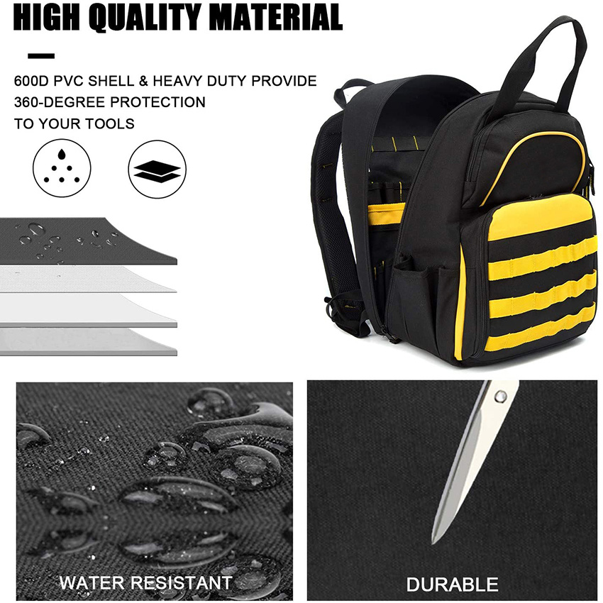 Werkzeugrucksack Robuste Werkzeugtasche aus Segeltuch Erste-Hilfe-Tasche f&uuml;r den Au&szlig;enbereich