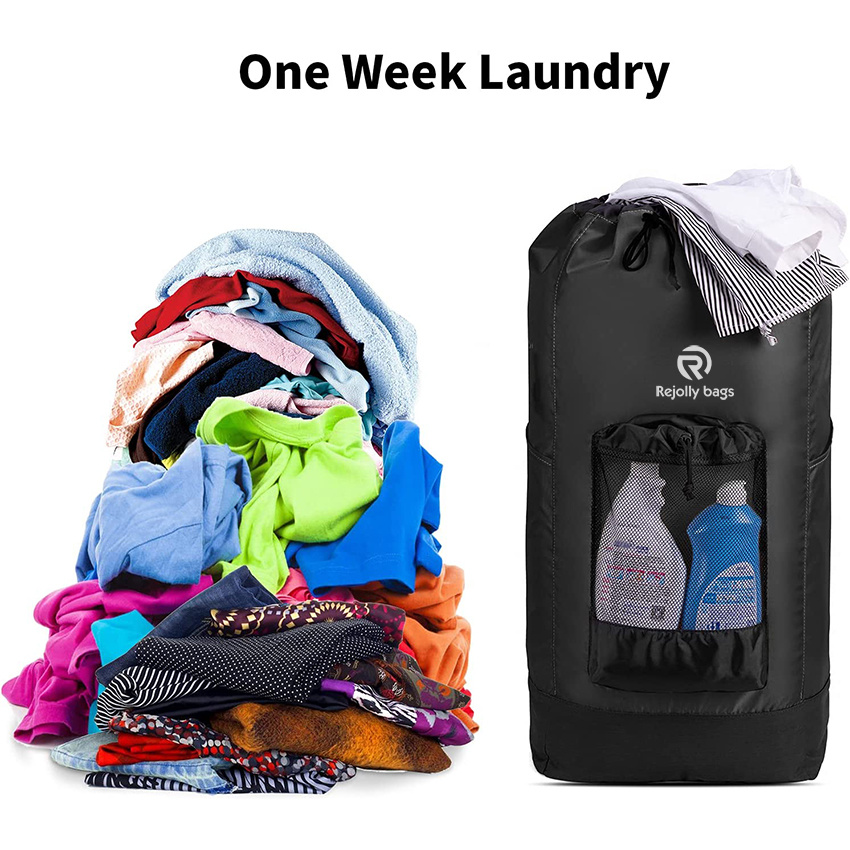 Faltbarer W&auml;schesack Netztasche 600d Strapazierf&auml;higer Nylon-Waschrucksack f&uuml;r W&auml;schesack im Studentenwohnheim