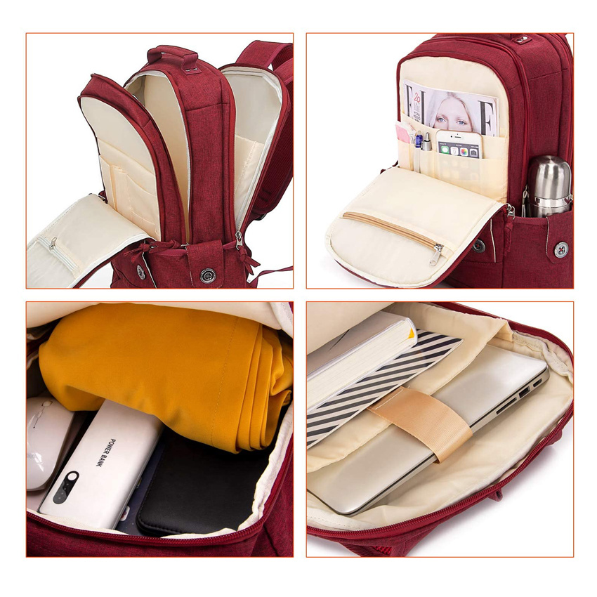 Leichte Alltagstasche mit wasserabweisendem Stoff Campus-Rucksack, schlanker Laptop-Rucksack, l&auml;ssiger Reise-Tagesrucksack