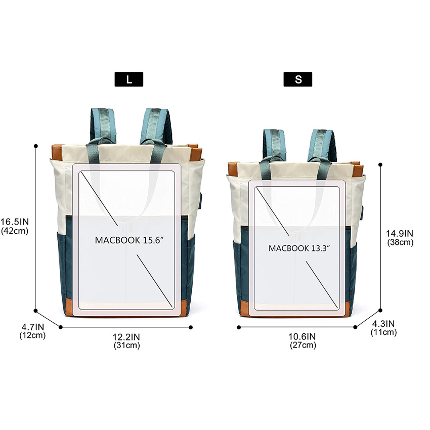 Leichter Laptop-Rucksack, College-Schultasche mit USB-Ladeanschluss, Reisen, Wandern, Camping, Outdoor, Tagesrucksack