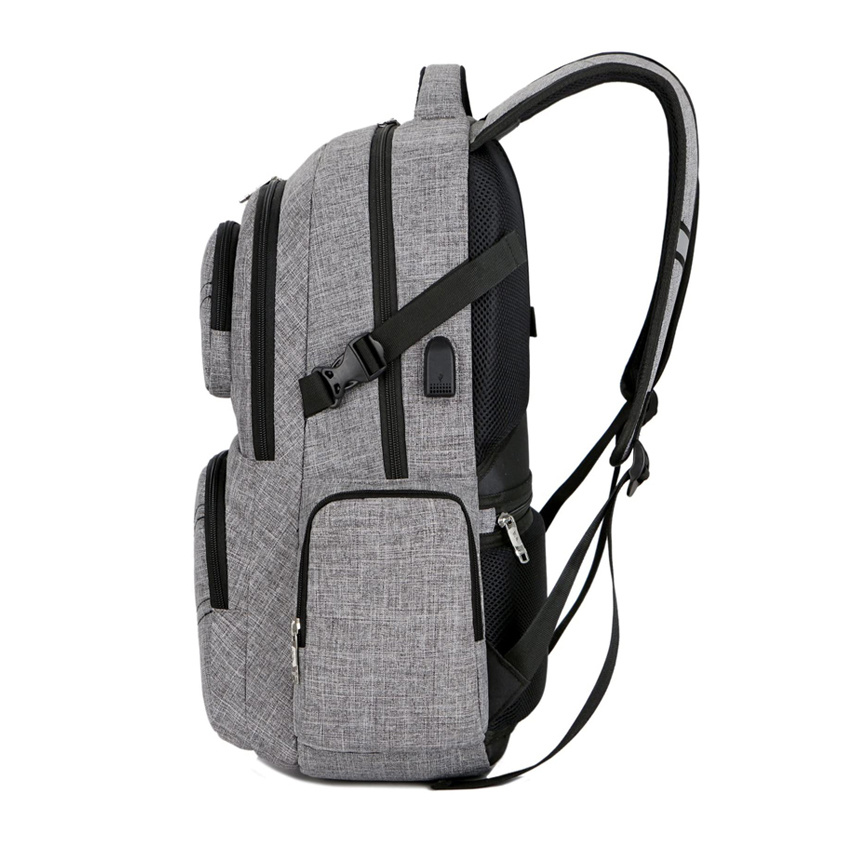 Laptop-Rucksack mit USB-Ladeanschluss, wasserabweisender Rucksack f&uuml;r Gesch&auml;ftsreisen, College-Schulrucks&auml;cke