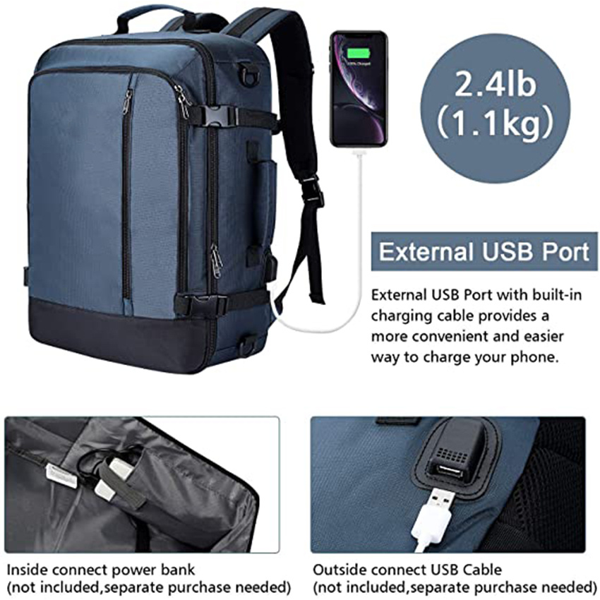 Mode-Laptoptasche, Handgep&auml;ck, Reisetasche, f&uuml;r das Fliegen zugelassen, f&uuml;r Gesch&auml;ftswochenenden mit USB-Anschluss, Computertasche