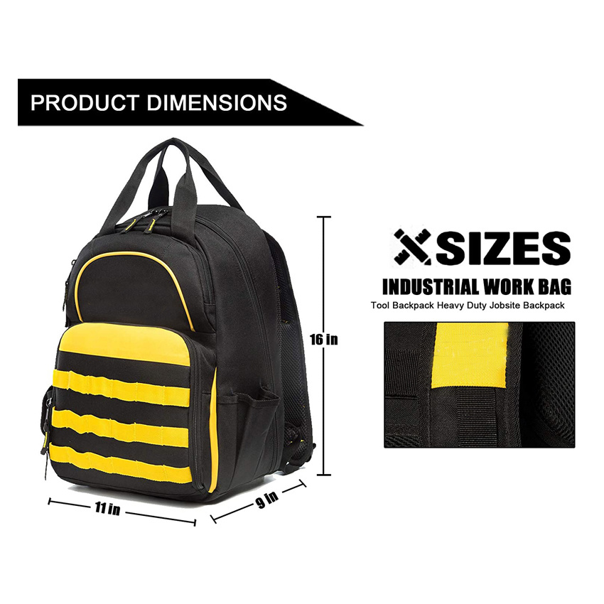 Werkzeugrucksack Robuste Werkzeugtasche aus Segeltuch Erste-Hilfe-Tasche f&uuml;r den Au&szlig;enbereich