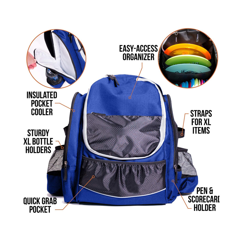 Gro&szlig;handel Disc Golf Rucksack Golf Frisbee Tasche mit gro&szlig;er Kapazit&auml;t Hochwertige Disc Golf Sport Rucksack Tasche