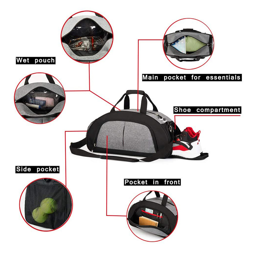 Outdoor Wandern Einkaufstasche Gym Handtasche Mode Schuhe Tasche Sport Seesack