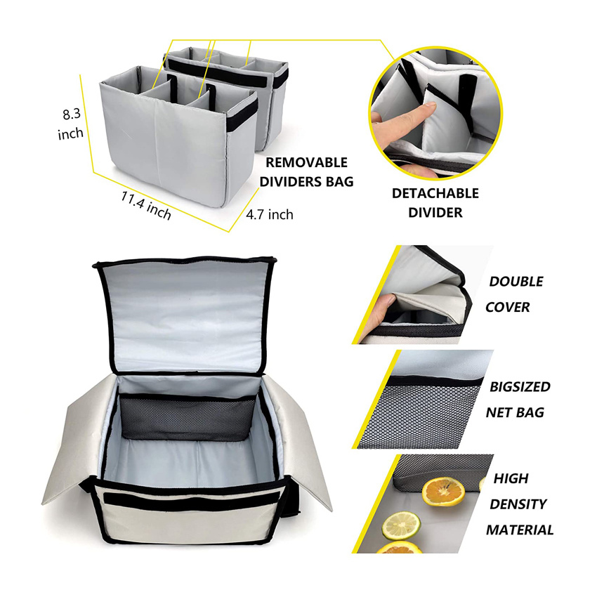 Isolierter Getr&auml;nketr&auml;ger, Lunchpaket, Picknickkorb, Eisk&uuml;hltasche, Strandtasche