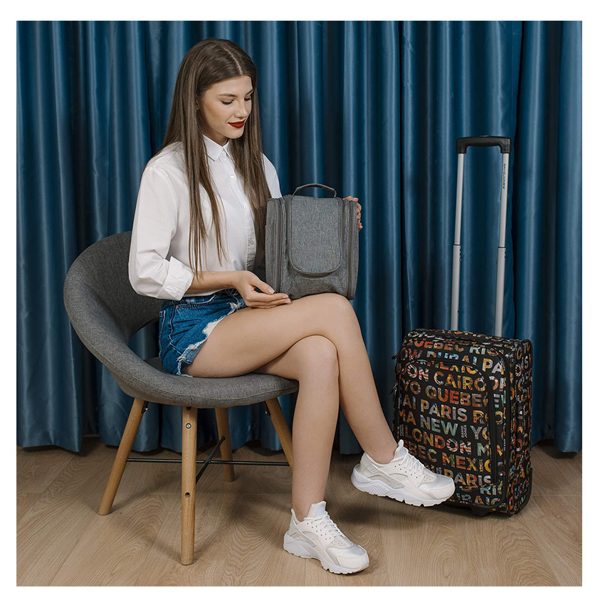 H&auml;ngende Make-up-Taschen Reise-Kulturtasche mit elastischen Bandhaltern