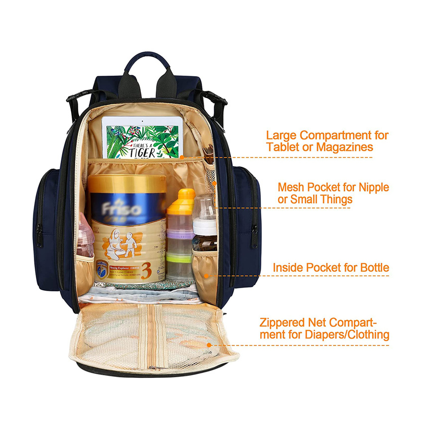 Gro&szlig;e Baby-Tragetasche Hochwertige wasserdichte Laptop-Windel-Rucksack-Mama-Tasche