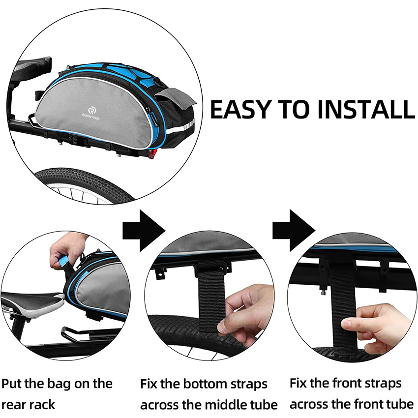 Multifunktionale Fahrrad-R&uuml;cksitztasche Fahrradtr&auml;ger-Sitztasche Kofferraumtasche R&uuml;cksitztasche Handtaschen-Schulter-Fahrradtasche