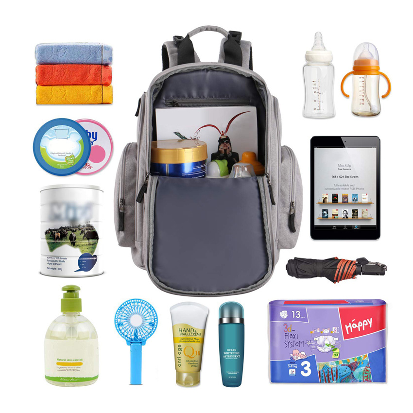 Baby-Tasche Baby-Wickeltaschen Gro&szlig;e Kapazit&auml;t Mumien-Reise-Mode-Rucksack-Tasche