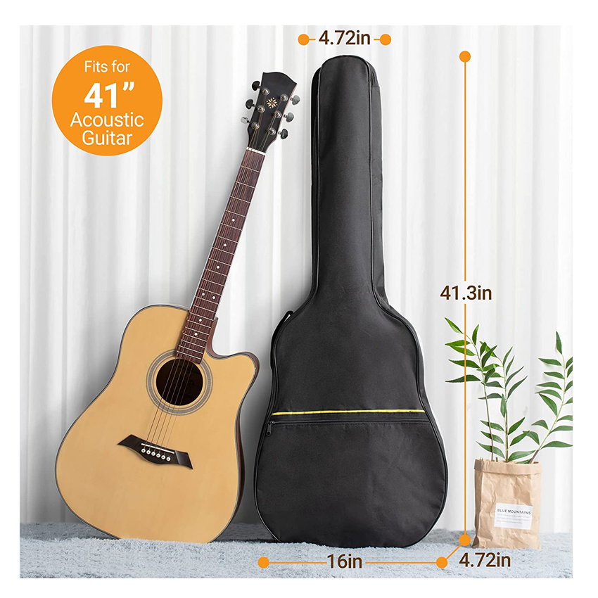Freizeit Sto&szlig;fest Akustikinstrument Gitarrenverpackungsbeutel Staubschutz Weicher Gitarrenrucksack Aufbewahrungskoffer Gig Bag