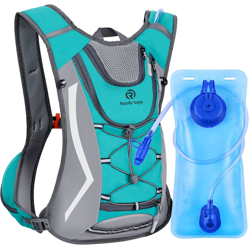 Trinkrucksack mit 2L Wasserblase, Leichter Rucksack zum Klettern Wandern Radfahren Trinkbeutel
