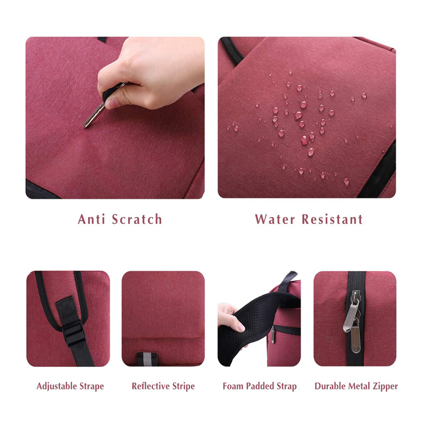 Schlanke Computerrucks&auml;cke, wasserabweisend, l&auml;ssig, B&uuml;chertasche, Reise, Arbeit, Handgep&auml;ck, l&auml;ssiger Tagesrucksack