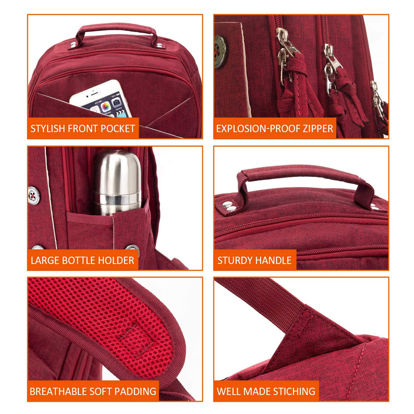 Leichte Alltagstasche mit wasserabweisendem Stoff Campus-Rucksack, schlanker Laptop-Rucksack, l&auml;ssiger Reise-Tagesrucksack