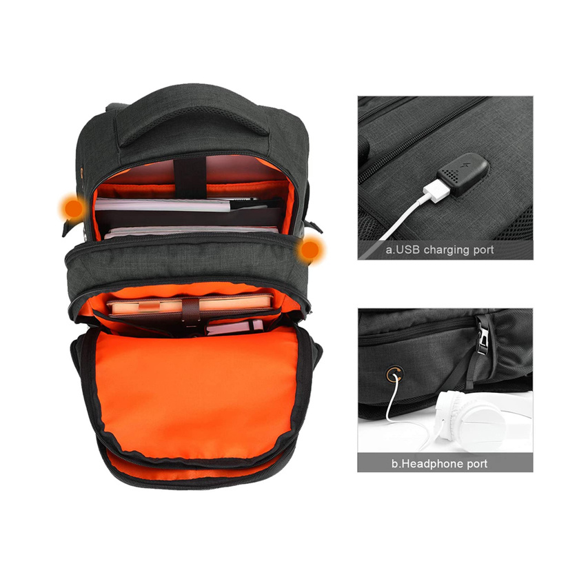Gro&szlig;handel Laptoptaschen Rucksack f&uuml;r Herren USB Lade Wasserdichter Business Laptop Rucksack