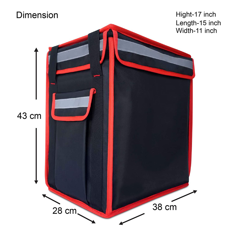 Food Delivery Bag Wasserdichte Pizzatasche Hot Cold Pack Lunch K&uuml;hltasche