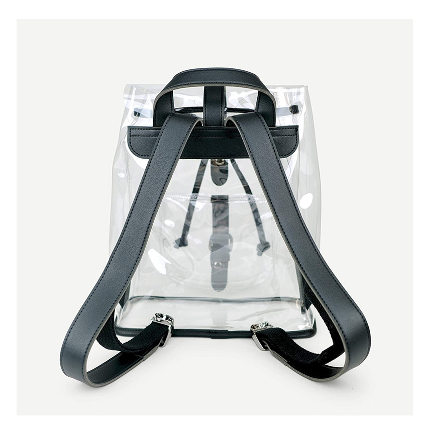 Transparenter Mini-Rucksack Kleine, vom Stadion zugelassene Tasche Daypacks f&uuml;r Damen Packbarer Reise-Tagesrucksack