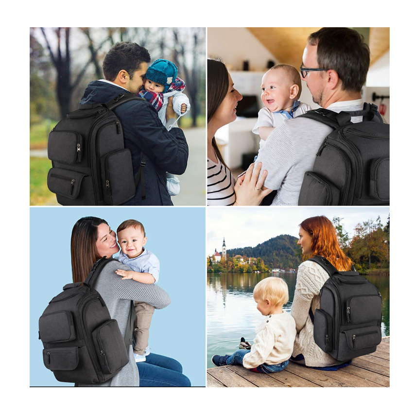 Baby-Tasche Baby-Wickeltaschen Gro&szlig;e Kapazit&auml;t Mumien-Reise-Mode-Rucksack-Tasche