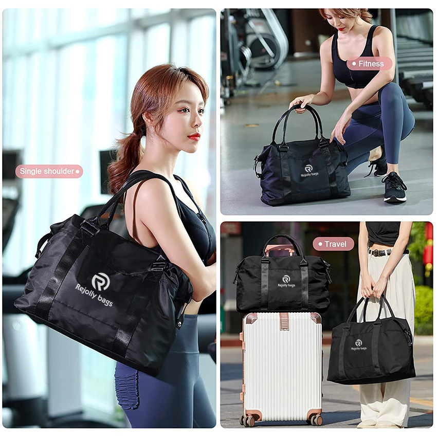 Большая спортивная большая сумка для спортзала, непромокаемая сумка для переноски на выходные для женщин с рукавом на колесиках, расширяемая сухая спортивная сумка для багажа