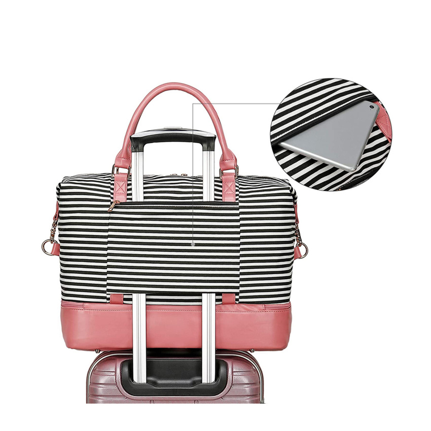 Damen Reisetasche mit Schuhfach Aufbewahrungstasche Gep&auml;cktaschen