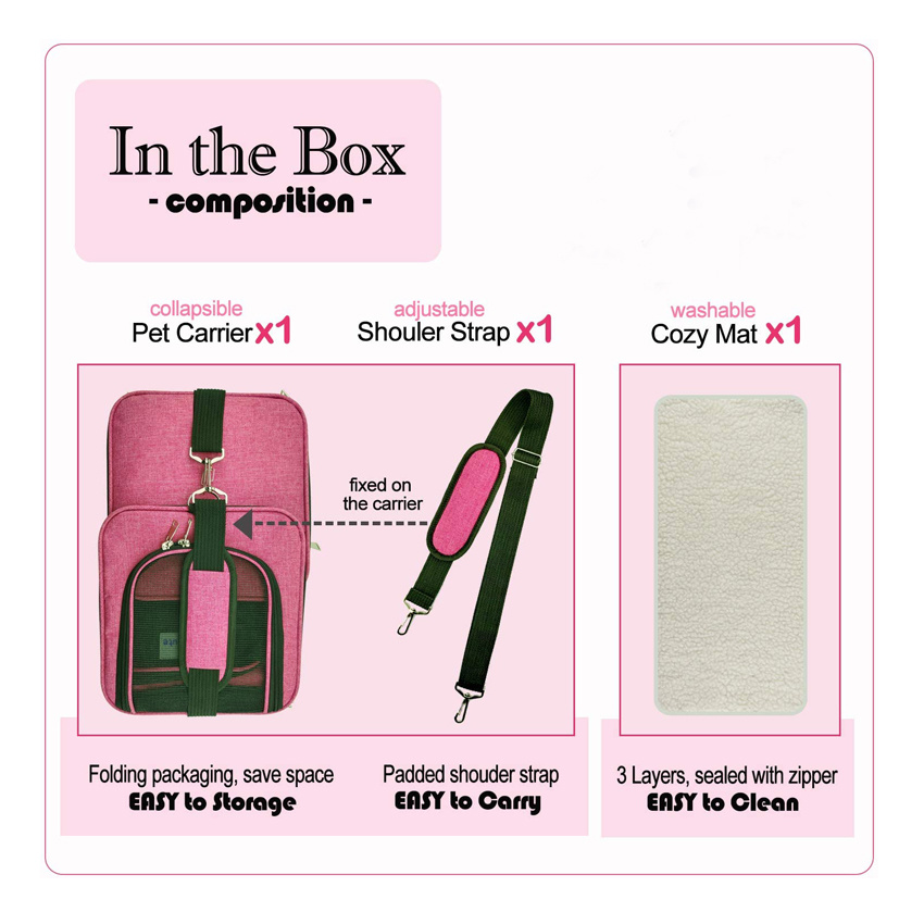 Tragbare Welpentasche Haustier-Reisetragetasche Haustierprodukte Haustierk&auml;fig