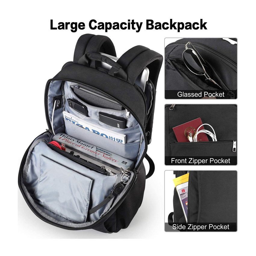 Urban Backpack Laptop-Rucks&auml;cke f&uuml;r College-Arbeit Laptop-Rucksack mit USB-Aufladung