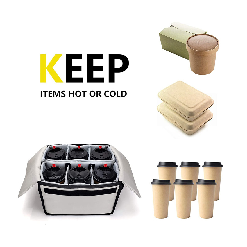 Isolierter Getr&auml;nketr&auml;ger, Lunchpaket, Picknickkorb, Eisk&uuml;hltasche, Strandtasche