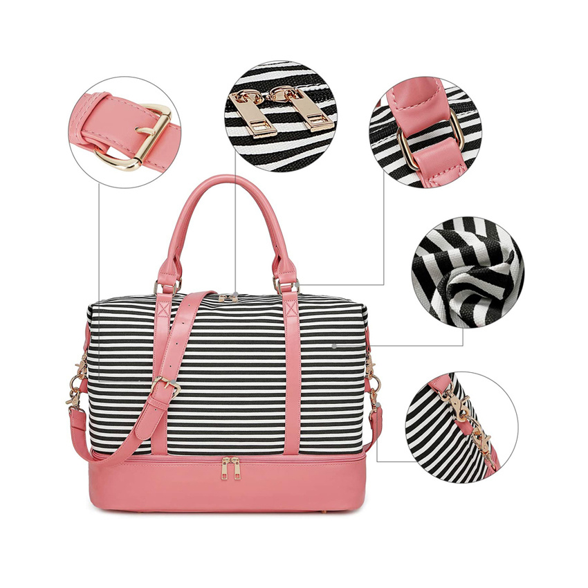 Damen Reisetasche mit Schuhfach Aufbewahrungstasche Gep&auml;cktaschen