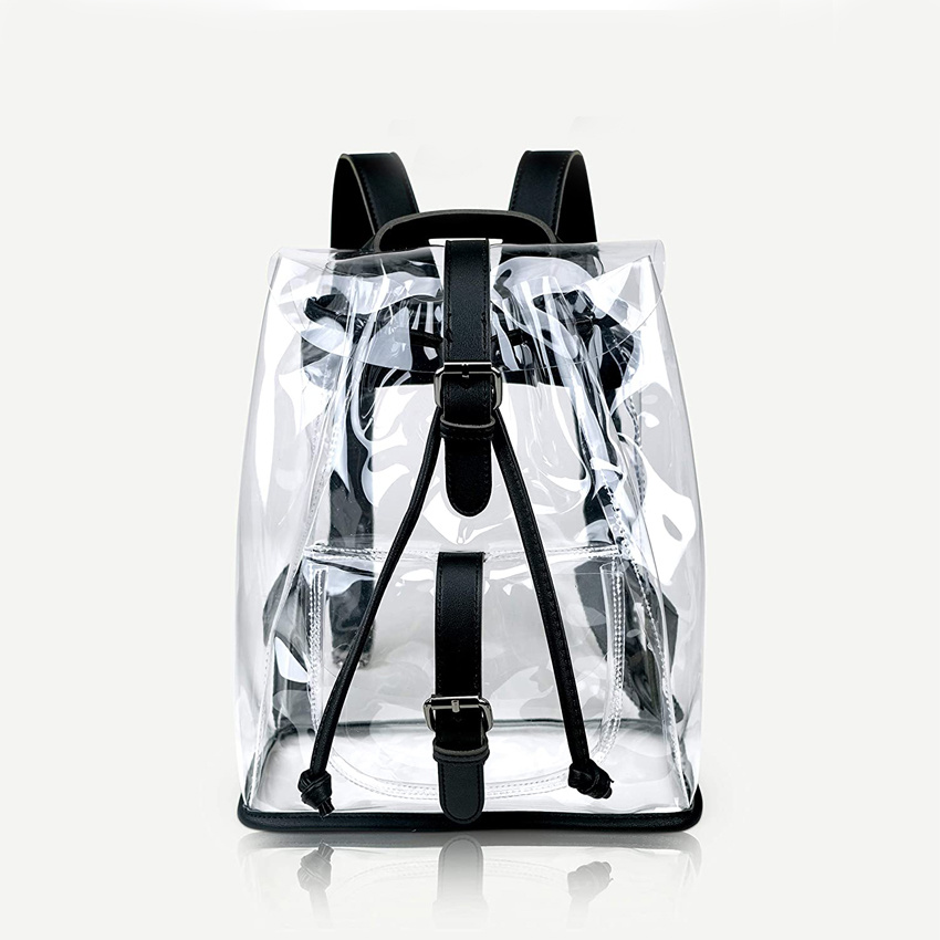 Transparenter Mini-Rucksack Kleine, vom Stadion zugelassene Tasche Daypacks f&uuml;r Damen Packbarer Reise-Tagesrucksack