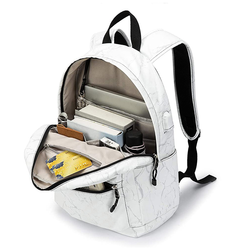 Wasserdichter Laptop-Reise-Outdoor-Rucksack mit USB-Ladeanschluss, Sch&uuml;lerbuchtaschen