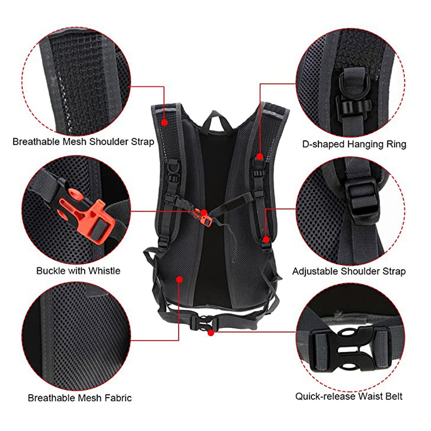 Leichter kleiner Tagesrucksack f&uuml;r den Alltag Wasserdichter Motorradrucksack Wanderrucksack Sporttasche