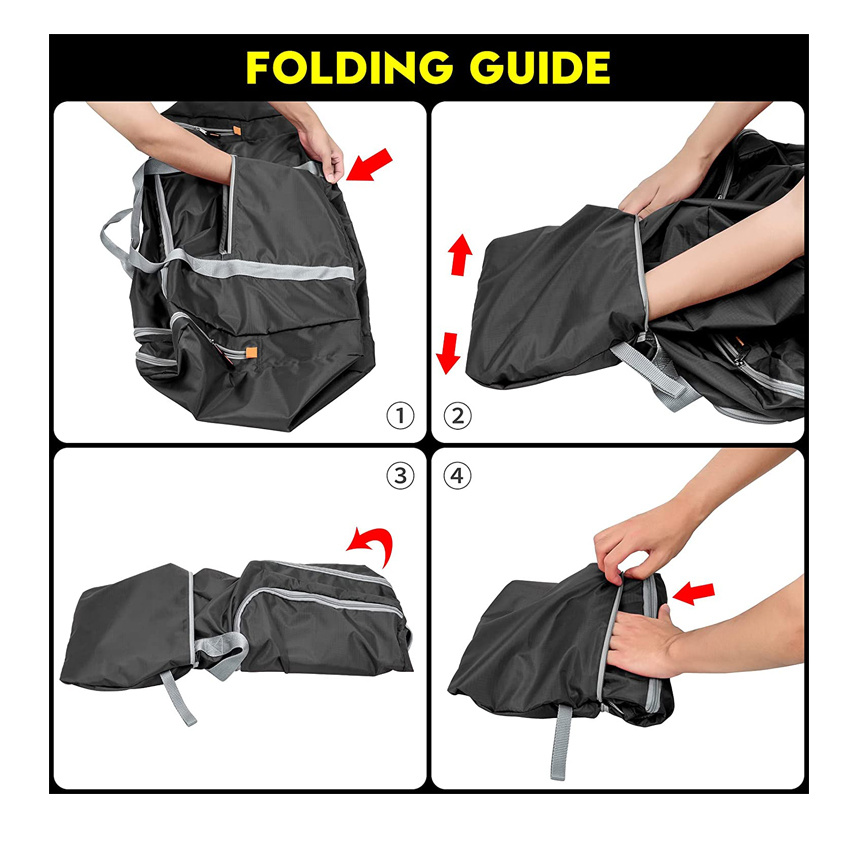 Складные дорожные сумки для мужчин Большая легкая водостойкая черная большая сумка